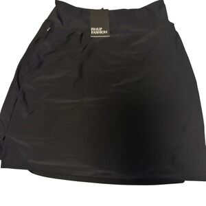 Pinup Fashion Womens Black Athletic Skort Active Skirt with Pockets‎ NWT